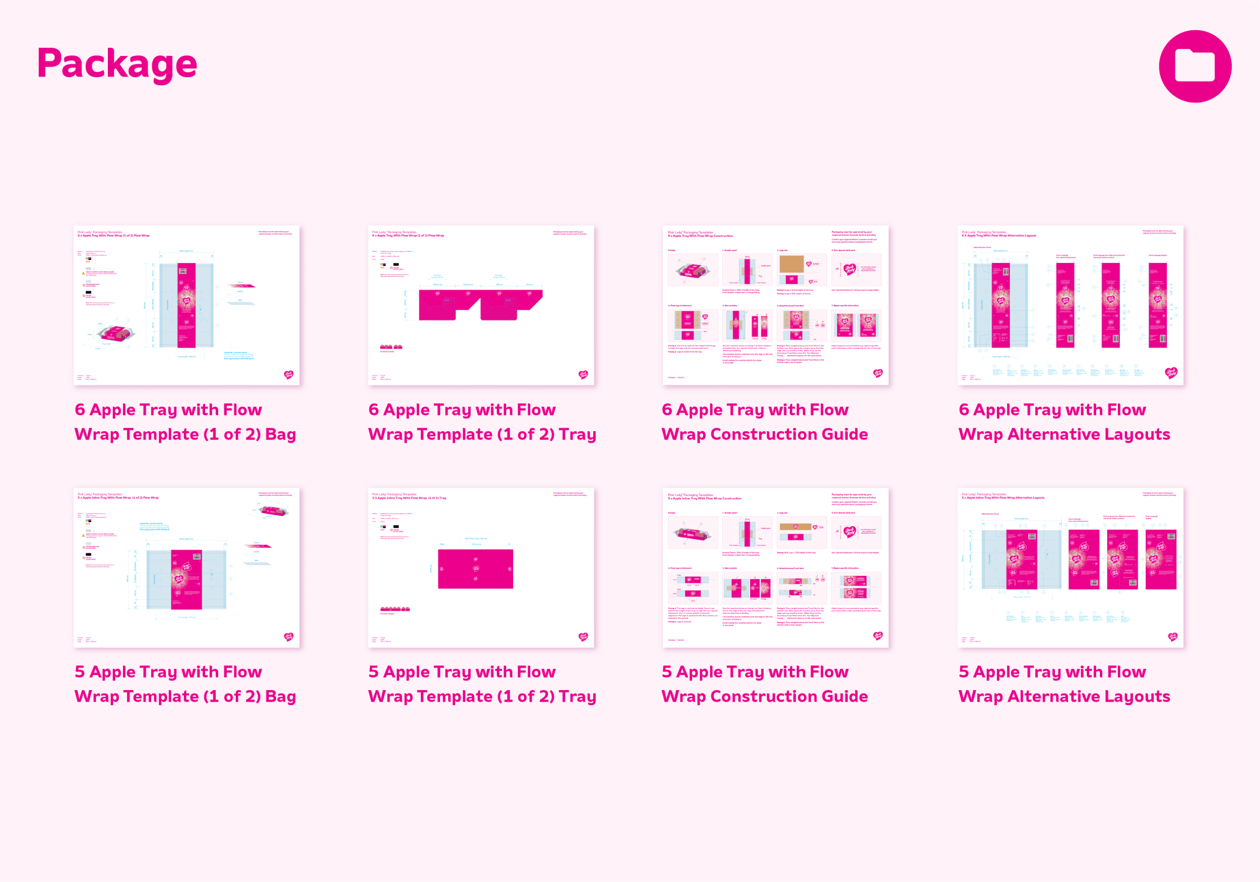 Tray with flow wrap download package